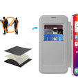 Flip case for iPhone 16 Pro, RFID Wallet MagSafe CamShield, silver