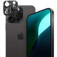 Camera glass for iPhone 16 Pro / 16 Pro Max, black metal overlay ERBORD