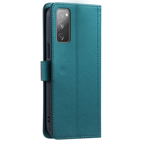 Flip case for Samsung Galaxy S20 FE, Rhombus Crossbody Leather, dark green