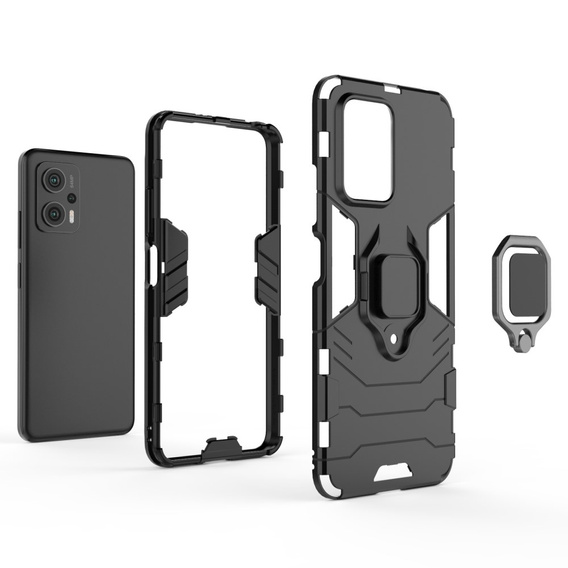 Case for Xiaomi Poco X4 GT 5G, Kickstand Ring, black