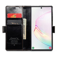 CASEME flip case for Samsung Galaxy Note 10 Plus, Waxy Textublack, black