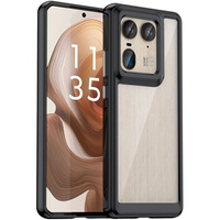 Case for Motorola Edge 50 Ultra, Fusion Hybrid, transparent / black