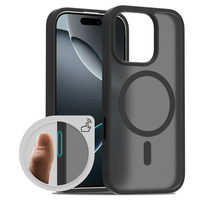 ERBORD Case with MagSafe for iPhone 16 Pro Max, Matte Case, active button, matt / black