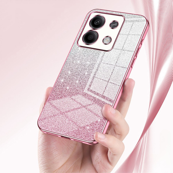 Case for Xiaomi Redmi Note 13 5G, Glitter Case CamShield, pink