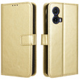Flip case for Motorola Moto G85, Crazy Horse Wallet, gold