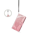 Flip case for Samsung Galaxy A26, Butterfly, pink rose gold