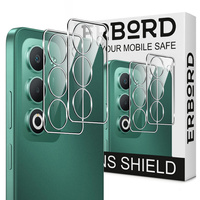 2x ERBORD Camera Tempered Glass for Realme 12 Pro / 12 Pro+, Transparent