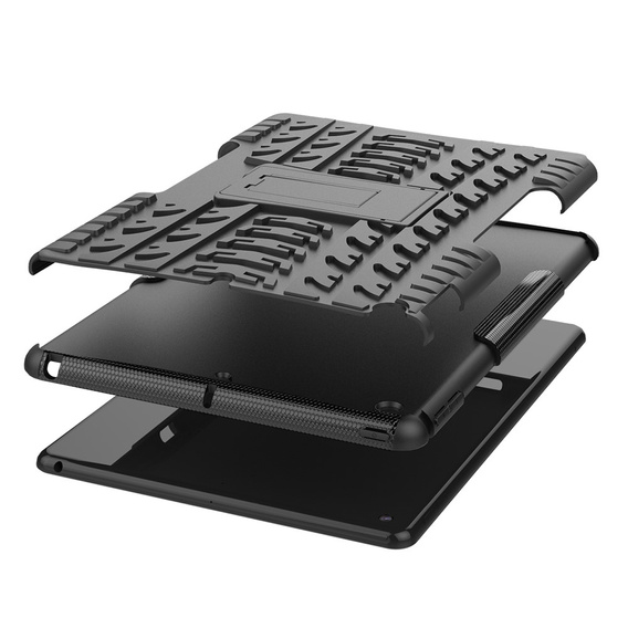 Case for iPad 10.2 2021 / 2020 / 2019, Tire Armor, black