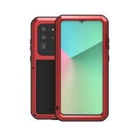 Love Mei Case for Samsung Galaxy S20 Ultra, armored with glass, red