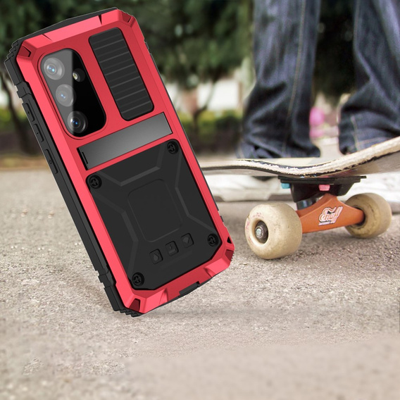 Armored case for Samsung Galaxy S25, R-JUST, red