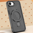 Case for iPhone 16e, Glittery Magnetic Kickstand, black