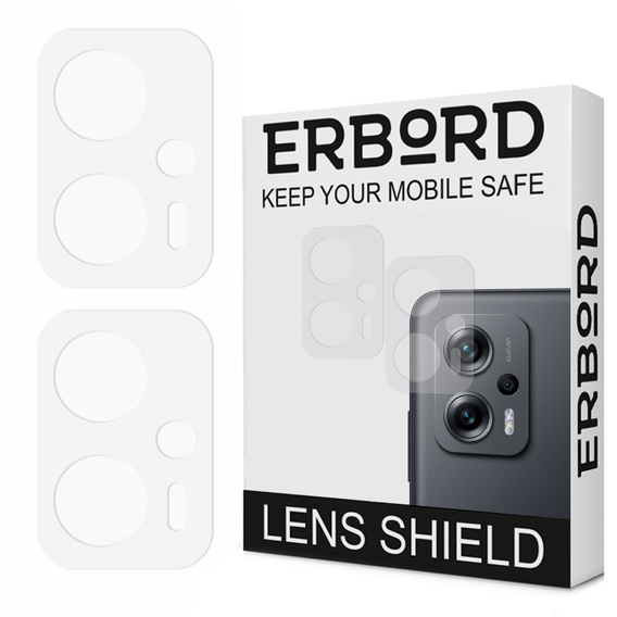 2x ERBORD tempered glass for camera to Xiaomi Poco X4 GT
