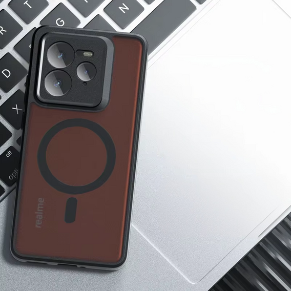 Case for Realme GT 7 Pro, for MagSafe, ERBORD Matt Case, black