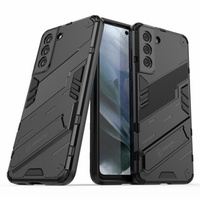 Case for Samsung Galaxy S21 FE, Military kickstand, blue