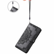 Flip case for Samsung Galaxy M15 5G, Mandala, black
