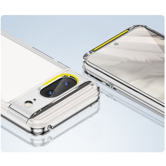 Case for Google Pixel 8, Fusion Hybrid, with camera protection, transparent