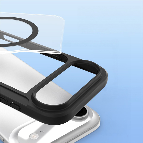 Dux Ducis case for iPhone Air, Skin X Pro, with flap, for MagSafe, black
