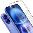 3D Tempered Glass for iPhone 16, black