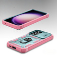 Case for Samsung Galaxy S23 FE, CamShield Slide, green / pink