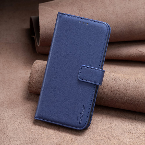 Flip case for Samsung Galaxy A25 5G, BINFEN Wallet, blue + 9H glass