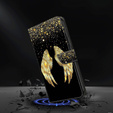 Flip case for Xiaomi Redmi Note 12 4G, Wallet Wings, gold