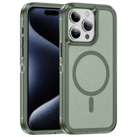 Case with frame for iPhone 15 Pro Max, for MagSafe, green