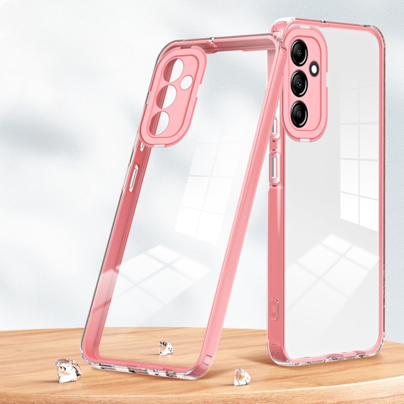 Case for Samsung Galaxy A14 5G, Fusion Hybrid, transparent / pink