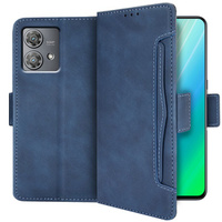 Flip case for Motorola Edge 40 Neo, Card Slot, blue