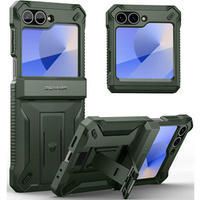 Armored Case for Samsung Galaxy Z Flip7 FE / Z Flip6, Dexnor Clip Holder, green