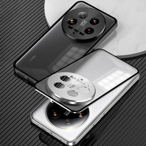 Case for Xiaomi 14 Ultra, Magnetic Dual Glass, black