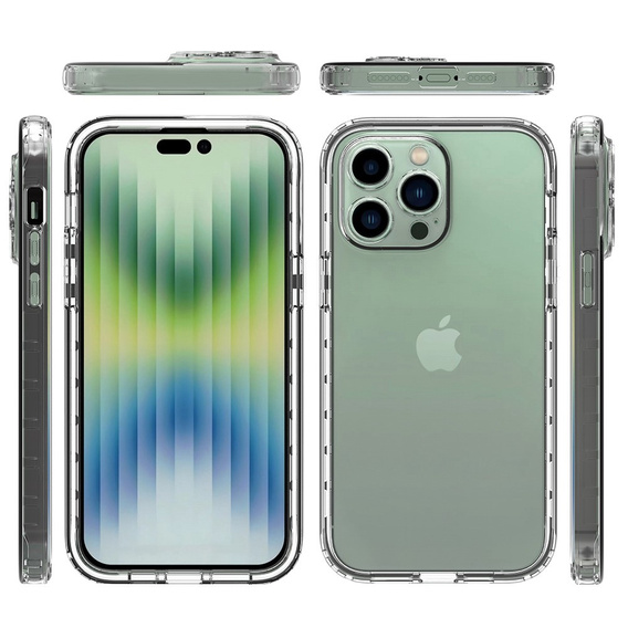 Case for iPhone 14 Pro, Shockproof, with film, transparent