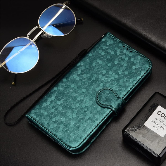 Flip case for Realme C71, Wallet Rhombus, green