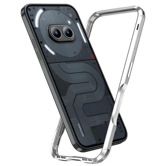 Case LUPHIE for Nothing Phone 2a / 2a Plus, Armor Bumper, silver