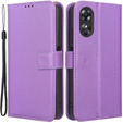 Flip case for Oppo A17, Wallet Smart Magnet, purple