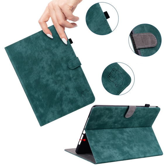 Case for Samsung Galaxy Tab S9, Wallet Pen Slot, green