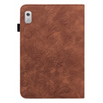 Flap case for Lenovo Tab M9, flower, brown
