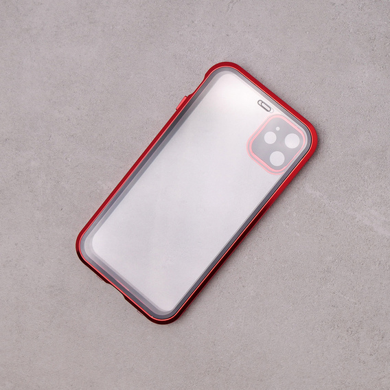 Case for iPhone 11, Magnetic Dual Glass, red