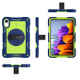Armoured case for Xiaomi Redmi Pad 2, with stand and shoulder strap – navy blue and green