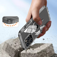 Case for iPhone 16 Pro, Shockproof Hybrid, with screen film, for MagSafe, grey