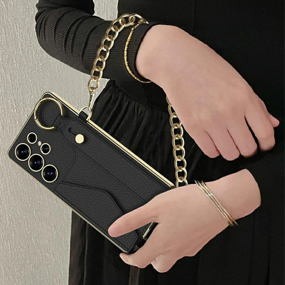 Case for Samsung Galaxy S25 Ultra, GKK Leather, black