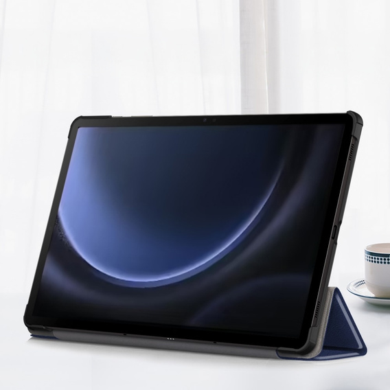 Case for Samsung Galaxy Tab S9 FE+ Plus, Smartcase with stylus space, dark blue