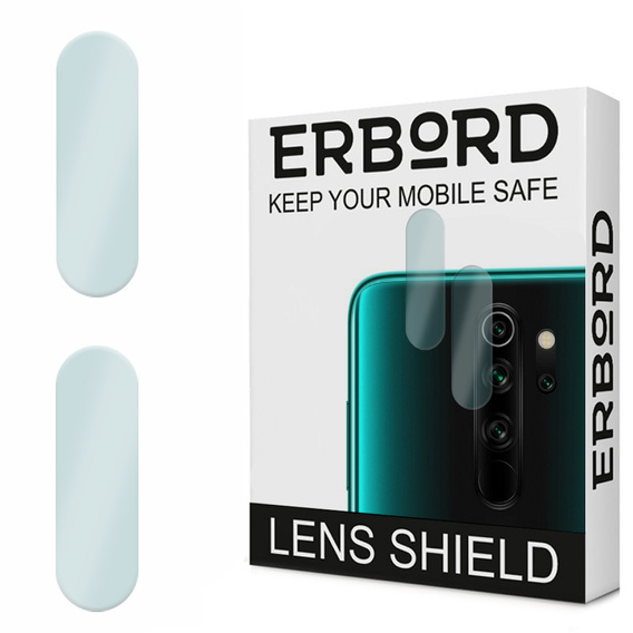 2x ERBORD tempered glass for camera to Xiaomi Redmi Note 8 Pro