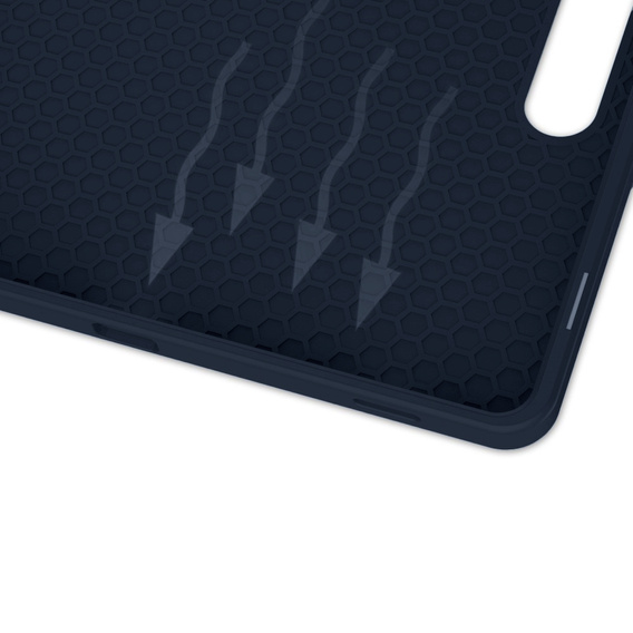 Case for Samsung Galaxy Tab S10 FE+ Plus, Smartcase with stylus space, dark blue