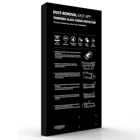 2x Tempered Glass for iPhone 16 Pro, ERBORD Easy App Full Screen Protector