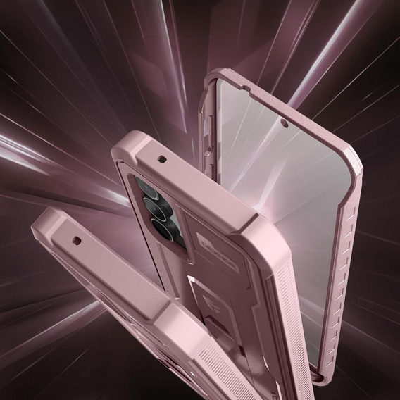 Armored case for Samsung Galaxy S23 FE, Dexnor Full Body (Two Frames), pink