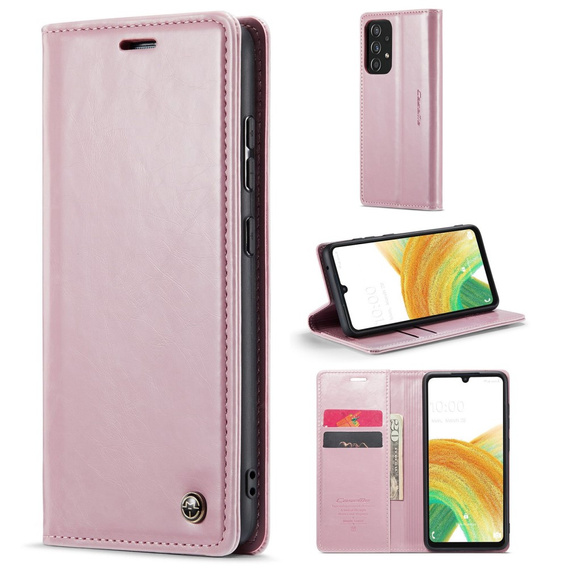 CASEME flip case for Samsung Galaxy A33 5G, Waxy Textupink, pink