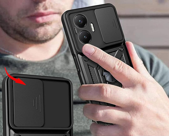 Case for Xiaomi Poco F7, CamShield Slide, black