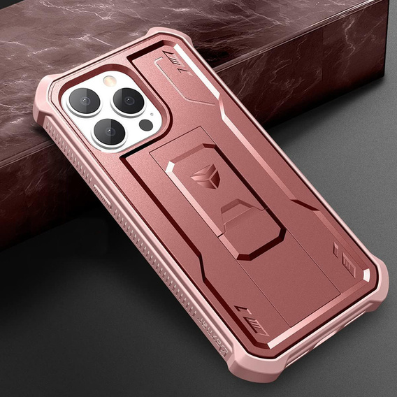 Armored case for iPhone 13 Pro, Dexnor Full Body, pink rose gold