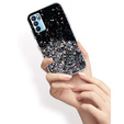 Case for OPPO Reno 6 5G, Glittery, black