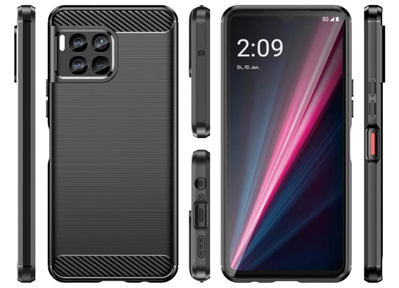 Case for T Phone 2 Pro 5G, Carbon, black